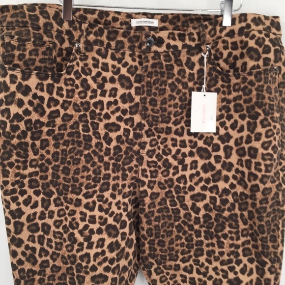 Good American Waist Ankle Skinny Jeans Cheetah leopard high-rise plus new 24W 24 - Picture 3 of 7